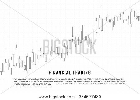 Forex Trading Promo Page With Financial Chart And Moving Average Line Vector Illustration. Web Banne