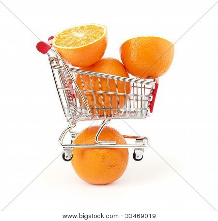 Carrito con frutas