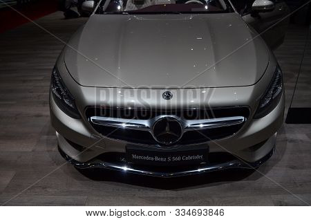 Geneva, Switzerland, March 06-2018: Mercedes S 560 Cabriolet At Gims