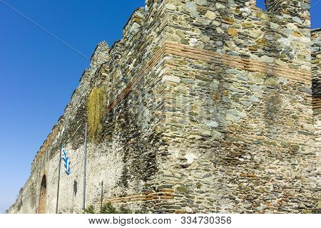 Ruins Of Ancient Fortification In City Of Thessaloniki, Central Macedonia, Greece