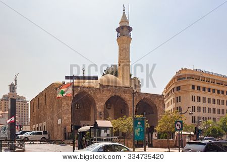 Beirut, Lebanon - August 14, 2014: View Of The Emir Assaf Mosque In Beirut. Was Built In 1597. Post-