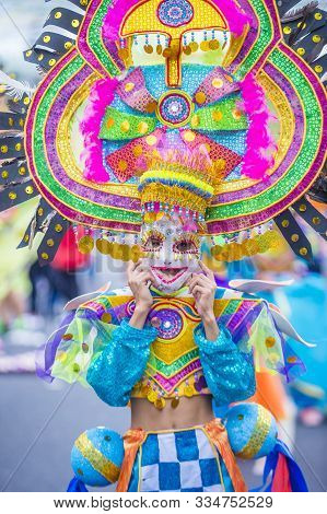 Bacolod , Philippines - Oct 28 : Participant In The Masskara Festival In Bacolod Philippines On Octo