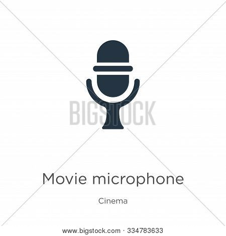Movie Microphone Icon Vector. Trendy Flat Movie Microphone Icon From Cinema Collection Isolated On W