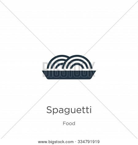 Spaguetti Icon Vector. Trendy Flat Spaguetti Icon From Food Collection Isolated On White Background.