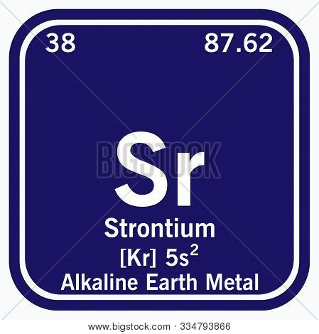 Strontium Periodic Table Of The Elements Vector Illustration Eps 10.