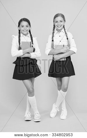 Friendship Goals. Cute School Girls With Books. First Day At School. Most Important Thing One Learns