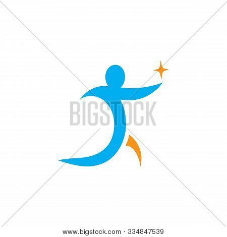 Human Character Logo Sign Illustration Vector Design