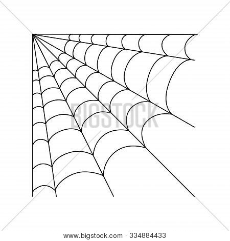 Spiderweb Icon Isolated On White Background. Vector Art. Corner Web