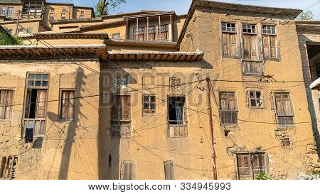 Masuleh, Iran - May 2019: Houses In Traditional Village Of Masuleh In Gilan Province
