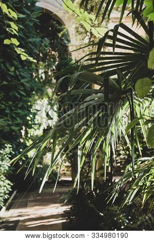 Northamptonshire, U.k., November 18, 2019 - Conservatory Gardens Stately, Home Castle Ashby Midlands
