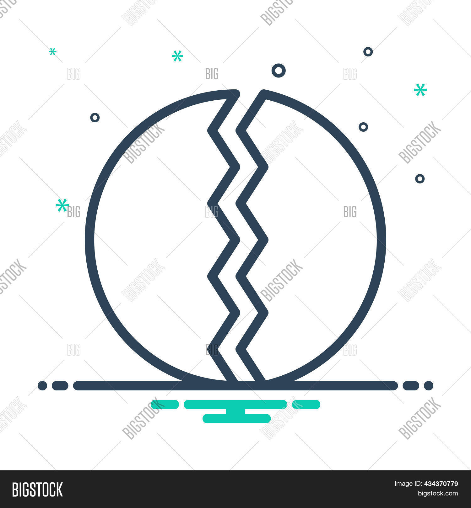 Compound Breaking Icon Mix Icon Crack Rift Image & Photo (Free Trial) | Bigstock