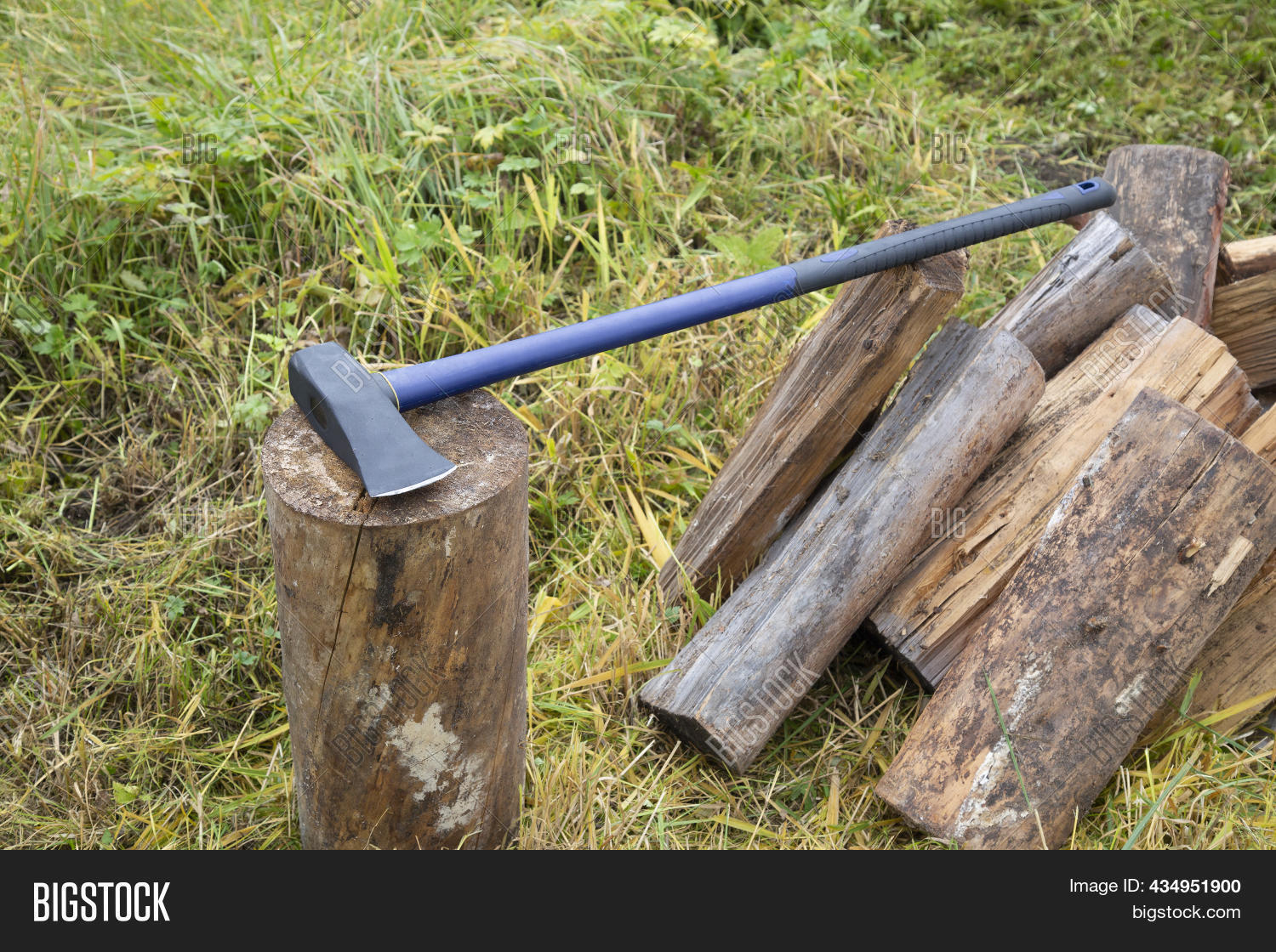 Axe Chopping Wood. Image & Photo (Free Trial) Bigstock