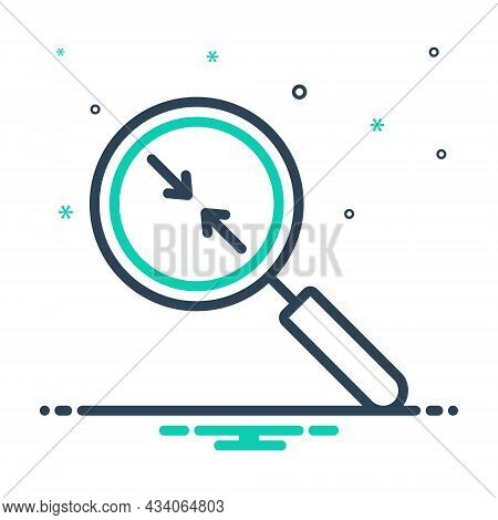 Mix Icon For Closer Near Nigh Magnifier Analyze Evaluation Enlarge Equipment Inspection Investigatio