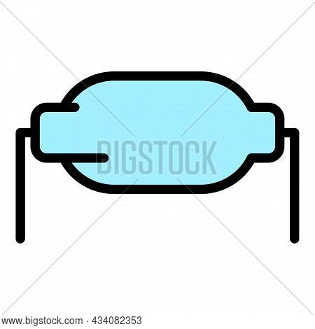 Fixed Resistor Icon. Outline Fixed Resistor Vector Icon Color Flat Isolated