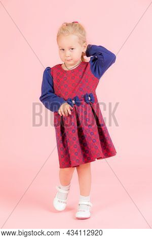 Little Girl In Red Dress