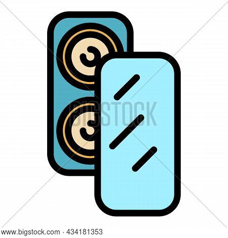Screen Protector Icon. Outline Screen Protector Vector Icon Color Flat Isolated