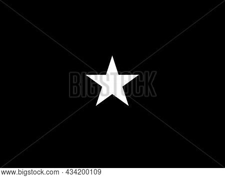 The Flag Of A Usa Space Force Brigadier General Of A White Star Over A Black Background