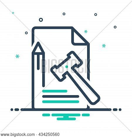Mix Icon For Principle Truth Tenet Doctrine Law Enactment Lawmaking Law-and-order Legal Lawful Juris