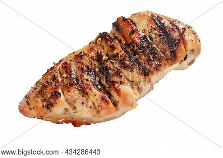 Seared Chicken Breast Isolated On White Background