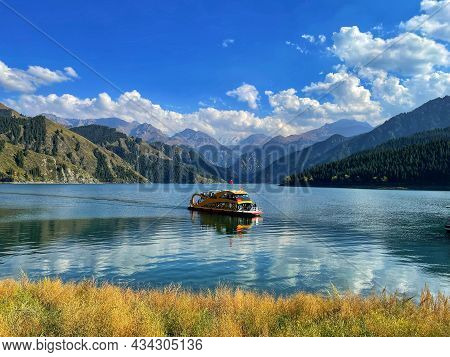 The Picturesque Tianshan Mountain And Tianchi Lake
