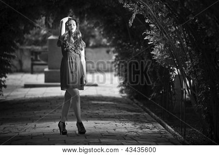 Young Woman in Garden