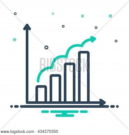 Mix Icon For Result Outcome Consequence Outgrowth Sequel Graph Business Chart Analysis Economic Prog