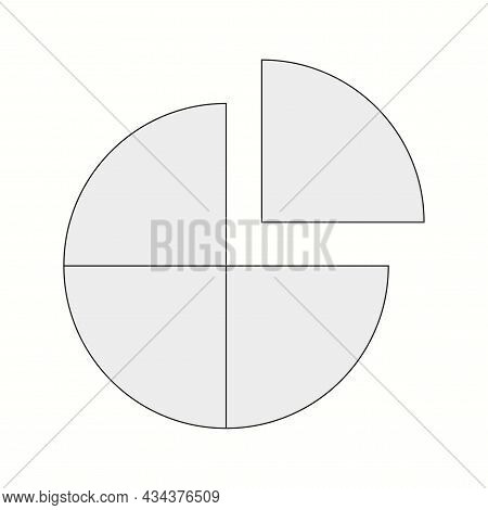 Part Of Blue Circle. Infographic Ring. Process Chart. Cycle Diagram. Financial Icon. Vector Illustra