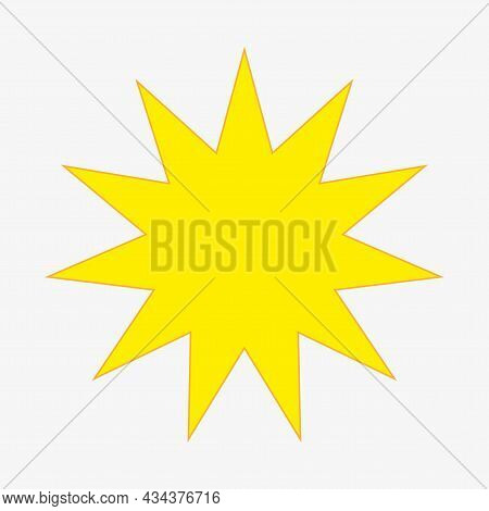 Yellow Starburst Sticker Icon. Bang Chat Sign. Price Tag. Sale Emblem. Cartoon Banner. Vector Illust