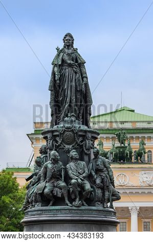 Monument to Catherine II near Alexandrinsky Theater - St. Petersburg Russia