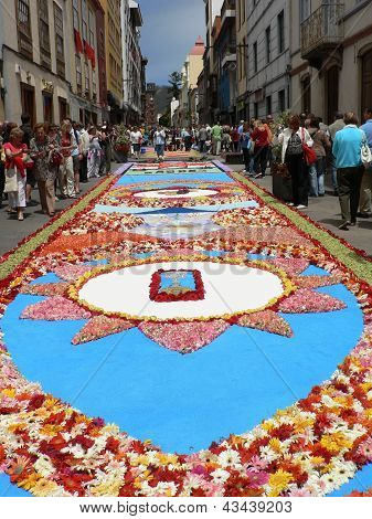 Corpus Cristi flower carpets in Tenerife, Canary Islands