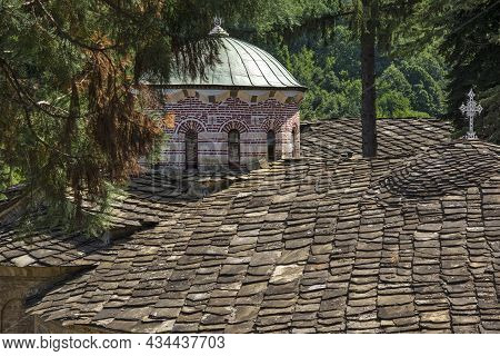 Oreshak, Bulgaria - August 31, 2021: Medieval Troyan Monastery Of Assumption, Lovech Region, Bulgari