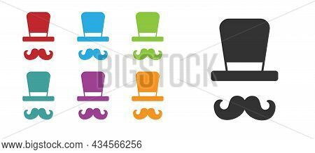 Black Magician Icon Isolated On White Background. Set Icons Colorful. Vector