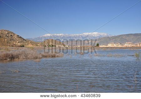 Vue depuis l'étang de Hemet