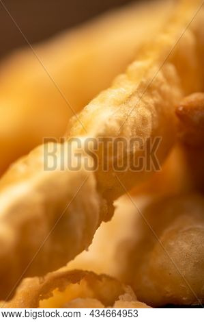 Fried Breadsticks With Salt, Close-up, Selective Focus