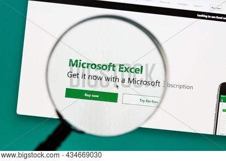 Ostersund, Sweden - Sep 30, 2021 Microsoft Excel website. Microsoft Excel is a spreadsheet developed by Microsoft for Windows, macOS, Android and iOS.