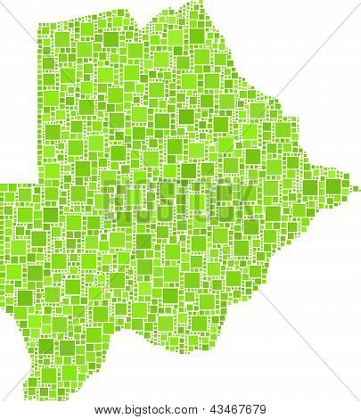 Dekorativní mapa Botswany