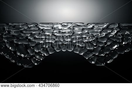 A Cross Section Scientific View Of Eperdermis Cells Sub Layer Beneath Skin On An Isolated Dark Backg
