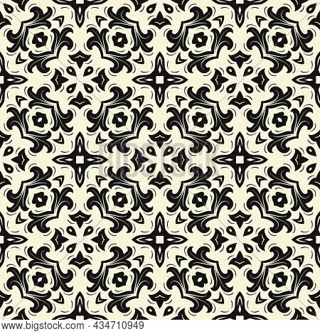 Batik Seamless Background. Songket Pattern Ornament With Vintage Style