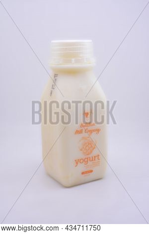 Manila, Ph - Sept 30 - Bukidnon Milk Company Mango Flavor Yogurt On September 30, 2021 In Manila, Ph