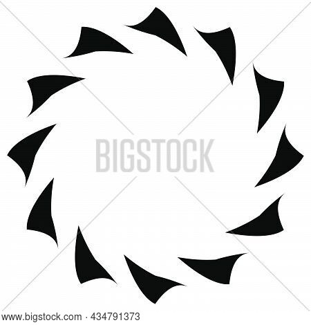 Abstract Circular Drawing. Amorphous, Nonfigurative Artistic Element, Shape. Swirl, Twirl, Whorl, Vo