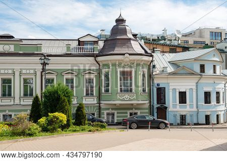 Moscow, Russia - May 23, 2021: View On The Bukhvostovs' Estate Located On 2nd Zachatyevsky Lane