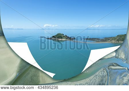 An Island You Can Walk To At Low Tide. North Red Cliff Island, Finlaysons Point, Seaforth, Queenslan