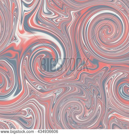 Seamless Twirly Swirly Abstract Liquid Marble Surface Pattern Design For Print