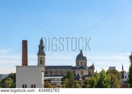 In Ghent Is There A Church Call Two Churches On A Sunny Day