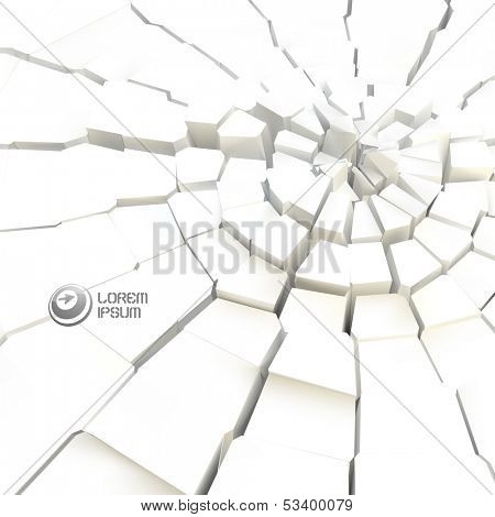 Cracked background. Vector illustration.
