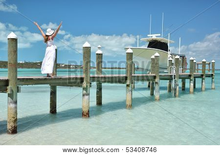 Beach scene. Exuma, Bahamas 