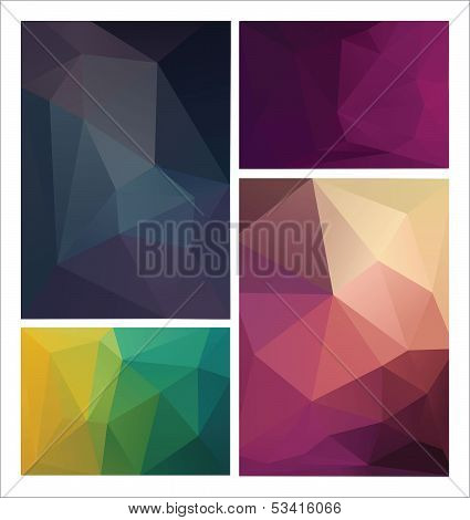 Multicolored Geometric Pattern Of Triangles