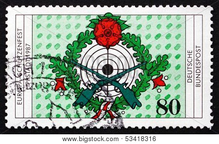 Postage Stamp Germany 1987 Target