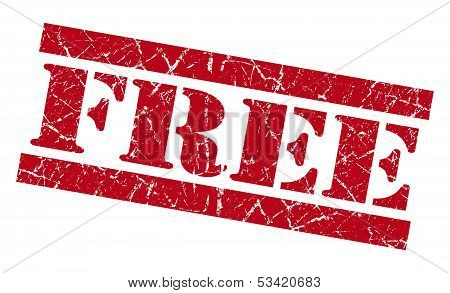 Free Red Grunge Stamp