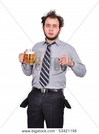 Sad Drunk Businessman